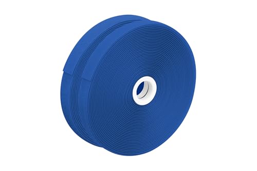 dalipo 17003 - Klettband zum annähen, 20 mm Breite, komplett Haken- und Flauschband, 10m, 25m Länge (Blau, 10m) von dalipo