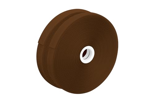 dalipo 17003 - Klettband zum annähen, 20 mm Breite, komplett Haken- und Flauschband, 10m, 25m Länge (Braun, 10m) von dalipo