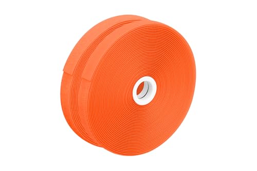 dalipo 17003 - Klettband zum annähen, 20 mm Breite, komplett Haken- und Flauschband, 10m, 25m Länge (Orange, 10m) von dalipo