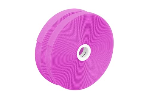 dalipo 17003 - Klettband zum annähen, 20 mm Breite, komplett Haken- und Flauschband, 10m, 25m Länge (Pink, 10m) von dalipo