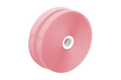 dalipo 17003 - Klettband zum annähen, 20 mm Breite, komplett Haken- und Flauschband, 10m, 25m Länge (Rosa, 10m) von dalipo