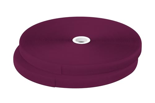 dalipo 17003 - Klettband zum annähen, 20 mm Breite, komplett Haken- und Flauschband, 10m, 25m Länge (Violett/Lila, 25m) von dalipo