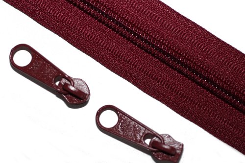 dalipo 32005 - Reißverschluss Meterware 3mm Spirale, inkl. 2 Zipper je Meter, Bordeaux von dalipo