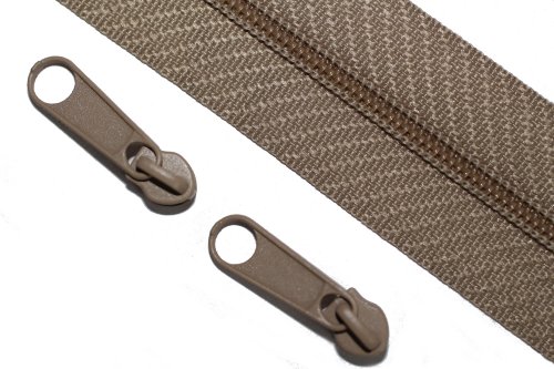 dalipo 32005 - Reißverschluss Meterware 3mm Spirale, inkl. 2 Zipper je Meter, beige von dalipo