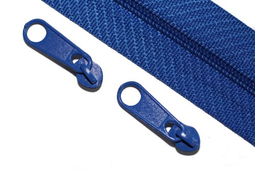 dalipo 32005 - Reißverschluss Meterware 3mm Spirale, inkl. 2 Zipper je Meter, blau von dalipo