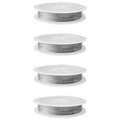 Edelstahl-Schmuckdraht, 0,3 mm Stärke, für Schmuckherstellung, Handwerk, Modellierung und Snare-Draht-Anwendungen, 2,5 m pro Rolle, 4 Rollen Edelstahl-Schmuckdraht, 0,3 mm Stärke, für Schmuckherstellung, Handwerk, Modellierung und Snare-Draht-Anwendungen, 2,5 m pro Rolle, 4 Rollen von dangjuacua