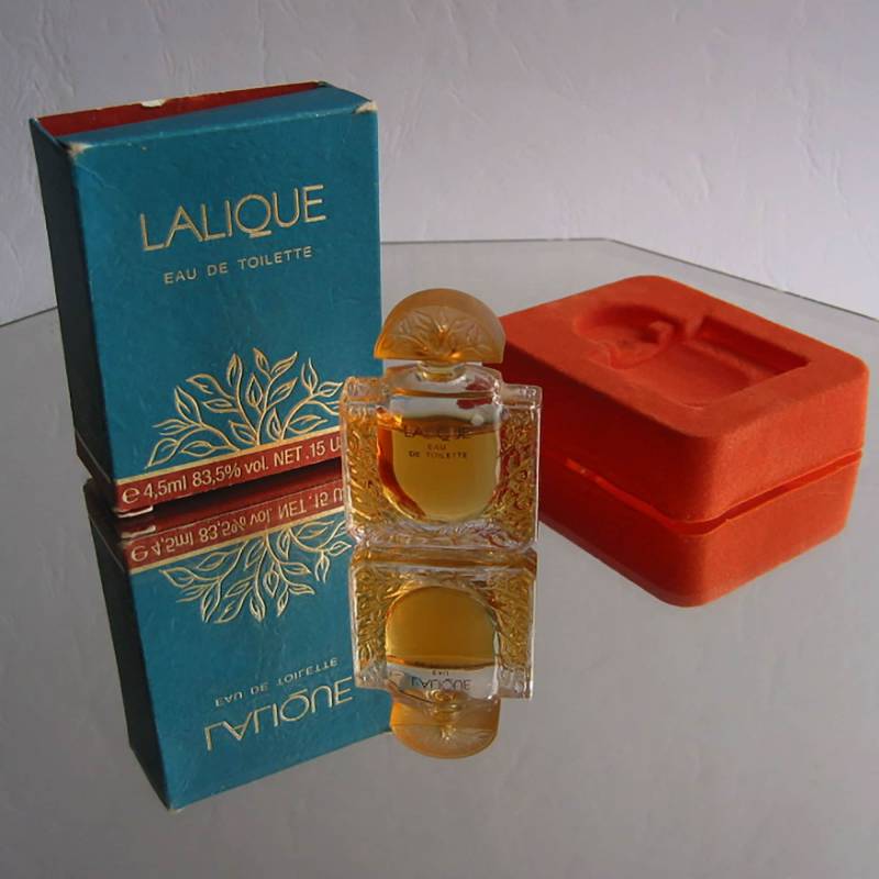 Vintage Antike Parfum Flasche Lalique Eau De Toilette 4, 5 Ml 83, 5% in Der Original Box Von 1992~Frankreich Paris Lalique Parfums Miniatur von darauffreueichmich