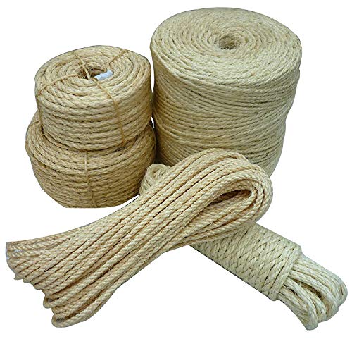 JUTESEIL 6-40 mm Tauwerk Tauseil Naturhanf Jute Leine Schnur ab Lager NEU (12 mm, 30 Meter) von daw21onlineshop