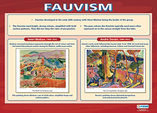 Daydream Education Fauvism Kunstposter, laminiertes Glanzpapier, 850 mm x 594 mm (A1) von Daydream Education