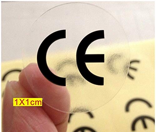 200 x transparente Etiketten mit CE-Logo, 10 mm x 10 mm von decal arts