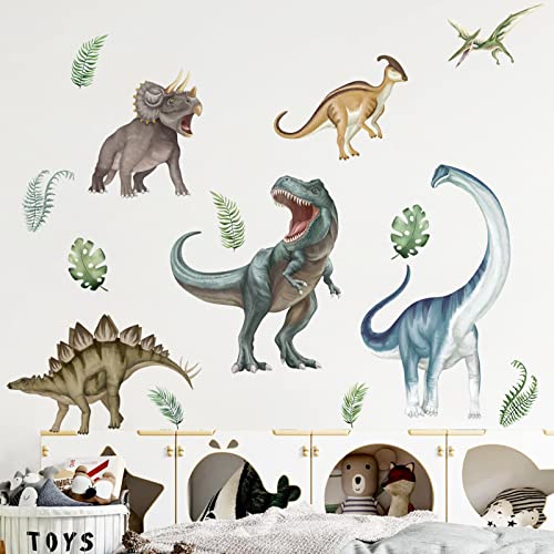 decalmile Wandtattoo Dinosaurier Wandaufkleber Dino Tiere Kinder Wandsticker Babyzimmer Kinderzimmer Jungen Wanddeko von decalmile