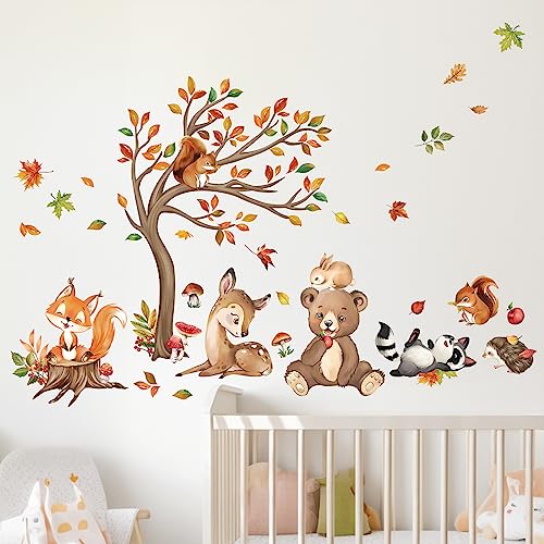 decalmile Wandtattoo Waldtiere Baum Blätter Wandaufkleber Bär Hirsch Fuchs Eichhörnchen Wandsticker Babyzimmer Kinderzimmer Schlafzimmer Wanddeko decalmile Wandtattoo Waldtiere Baum Blätter Wandaufkleber Bär Hirsch Fuchs Eichhörnchen Wandsticker Babyzimmer Kinderzimmer Schlafzimmer Wanddeko von decalmile
