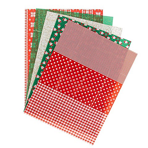 Décopatch-Papier "Weihnachten" , rot-grün, 30 x 40 cm, 5 Blatt von décopatch