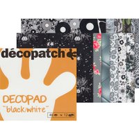 Décopatch Papierblock "Decopad Black and White" von décopatch