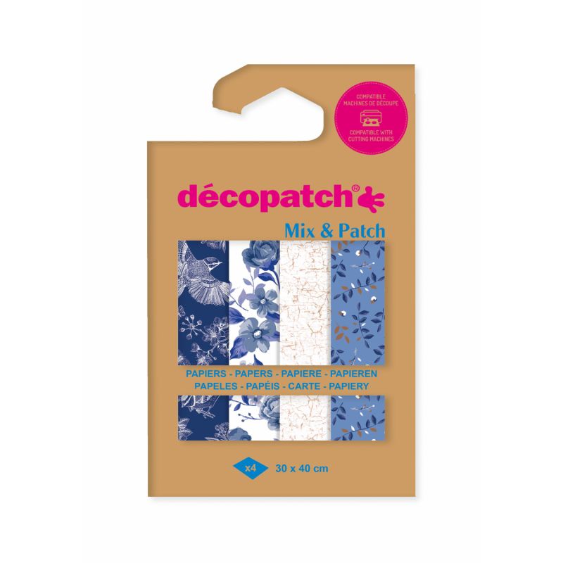 Papier Mix & Patch Blautöne von décopatch