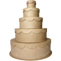 Schachtelset "Torte", 5er-Set, Pappmaché von décopatch