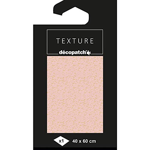 Décopatch TD803C - 1 Bogen 40x60cm Décopatch-Papier Motiv Texture, Pollen Rosa / Gold von Decopatch