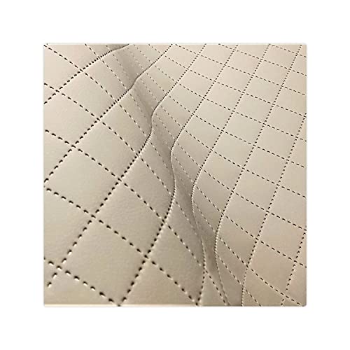 Kunstleder Meterware Stoffe zum Nähen Beige Wasserdichte Polsterung (1 Stk- Breite: 140cm x Länge: 100cm) Polsterstoff Polster für Möbel Schuhe Handtaschen Accessoires & Bastelarbeiten Steppung 3x3 cm von decorwelt