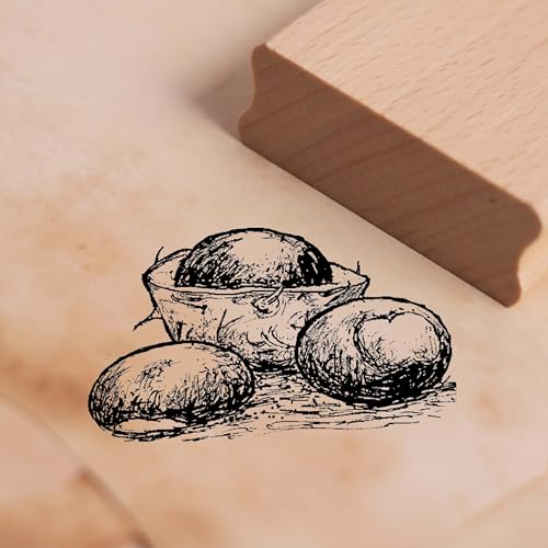 Motivstempel Drei Kastanien - Herbst Stempel Holzstempel 48 x 28 mm von dekolando