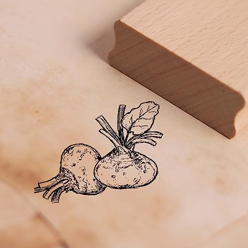 Motivstempel Rote Beete - Gemüse Stempel Holzstempel 48 x 38 mm von dekolando