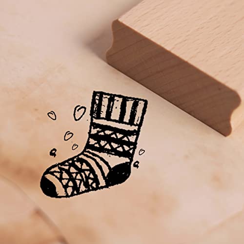 Motivstempel Strickstrumpf Nikolausstrumpf Stempel 28 x 28 mm von dekolando