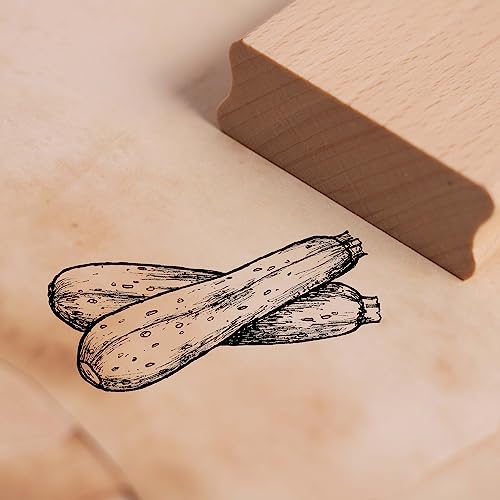 Motivstempel Zucchini - Gemüse Stempel Holzstempel 58 x 28 mm von dekolando