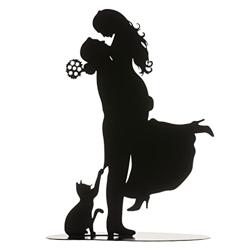 Dekora - Hochzeitsdeko | Cake Topper Hochzeit - Brautpaar Figuren mit Katze von dekora