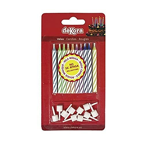 Dekora - Originelle Geburstagskerze-Deko Kerzen | Kerzen Set für Kerzen Deko von Assortierte Farben - Bunte Wunderkerzen von dekora