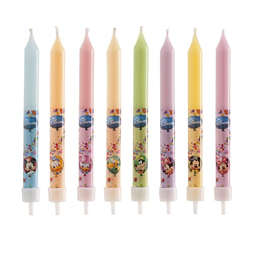 Dekora - Set von 3D Geburtstagskerzen Mickey & Friends für Kindertorten - 8 Kerzen Deko Geburtstagskerze von dekora