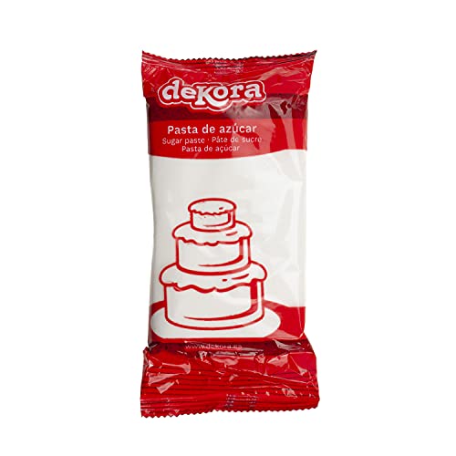 Dekora - Tortendeko Zubehör | Fondant Weiß | Kuvertüre für Torten, Kuchen, Cupcakes und andere Desserts - 250 g von dekora