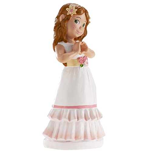 dekora, Torten Figur Kommunion Mädchen für die Erstkommunion Kuchen, Betty, 16 cm, 315114, Bunt von dekora