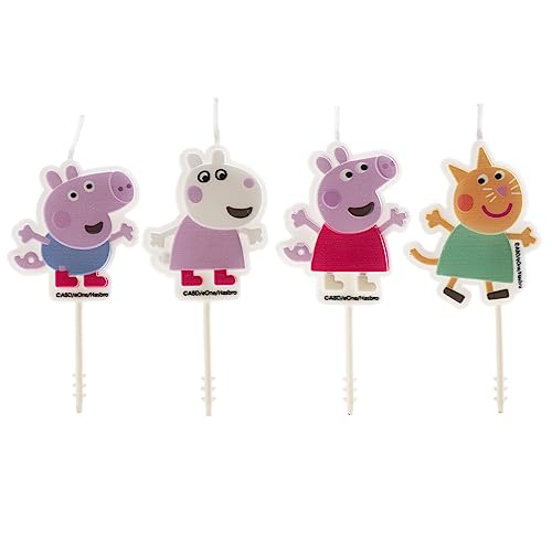 dekora - Peppa Pig 3D Geburtstagskerzen Set für Kinderkuchen - Original Peppa Pig Geburtstagskerzen für Kinder - 4 Stück dekora - Peppa Pig 3D Geburtstagskerzen Set für Kinderkuchen - Original Peppa Pig Geburtstagskerzen für Kinder - 4 Stück von dekora