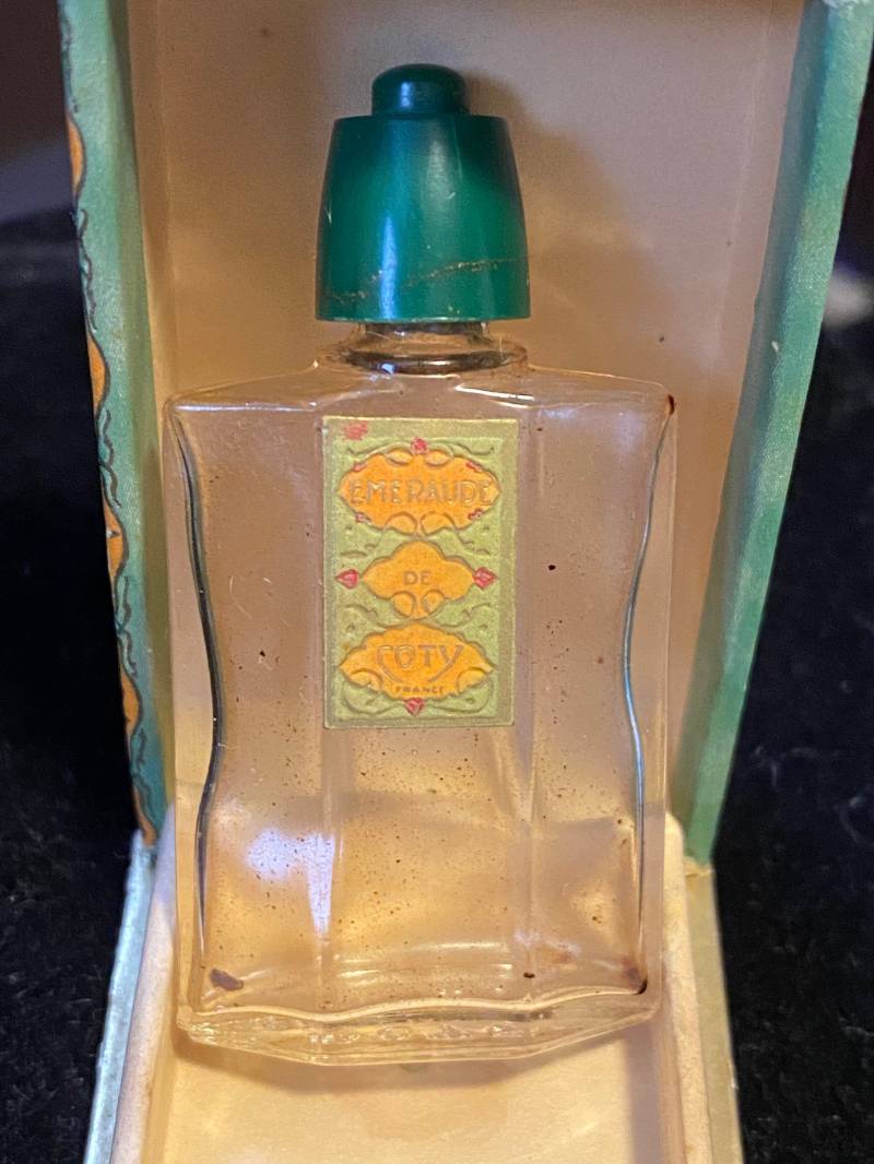 Art Deco Emeraude Von Coty Parfum Flakon in Box von delightsofmine
