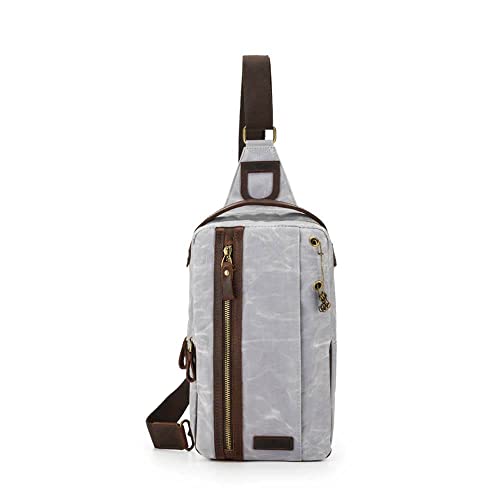 Della Q 22233 Messenger Bag, Leder, Grey, Einheitsgröße von Della Q