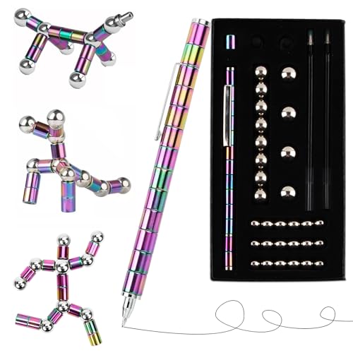 dellyy Fidget Pen, ADHS Stift, Fidget Stift, Magnetischer Kugelschreiber, Magnet Stift, ein Kleines Geschenk zum Stressabbau von dellyy