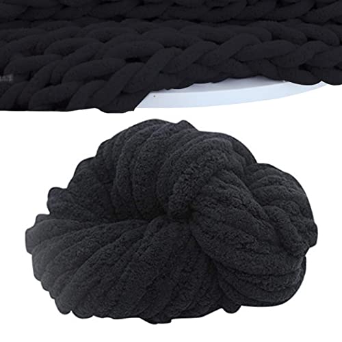 Chunky Decke Garn | Fuzzy Chenile Linie,Super voluminöser weicher Polyester Extra Jumbo Chunky Strickwolle für Arm Stricken Craft Delr von delr