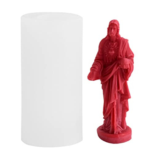 Jesus Schimmel, Bio Silikon Jesus Formen für Harz, 3D Ostern Schimmel Aromatherapie Kerze Gips Anhänger Seife, machen Form für Handwerk Liebhaber Familie Kerze Set Delr von delr