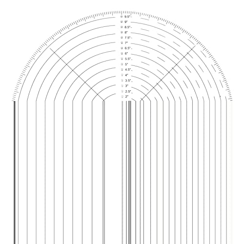 Quilten Schneidschablone - Quilten Schablone Lineale rund - Quiltschablonen Acryl für Schnittmuster, DIY-Zubehör Delr von delr