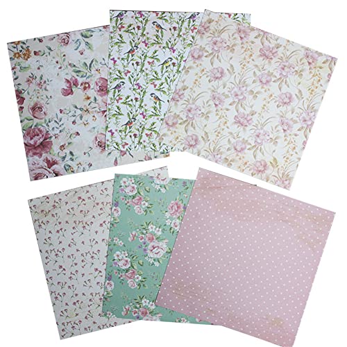 delr Vintage Papier für Scrapbooking | Notizblock für Vintage-Journalbedarf – 6 Zoll ästhetisches dekoratives Schreibpapier, 15,2 cm (6 Zoll), täglicher Planer für Bastelarbeiten von delr