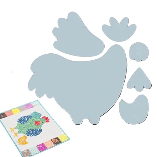 demaxiyad Acryl-Huhn-Form, Quilt-Lineal, Acryl-Huhn-Nähschablone, wiederverwendbar, Handnähen, Bastelzubehör, Schablone zum Nähen von einfachen Formen demaxiyad Acryl-Huhn-Form, Quilt-Lineal, Acryl-Huhn-Nähschablone, wiederverwendbar, Handnähen, Bastelzubehör, Schablone zum Nähen von einfachen Formen von demaxiyad