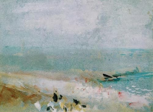 demazyyws Leinwandbild Poster Strand mit Figuren und Marina. C. 1830 (mit Gouache) – William Turner 60 x 90 cm, ungerahmt von demazyyws