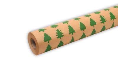 Geschenkpapier braun 70cmx50m - 3cm Kerndurchmesser (Tannenbaum grün) von der-verpackungs-profi