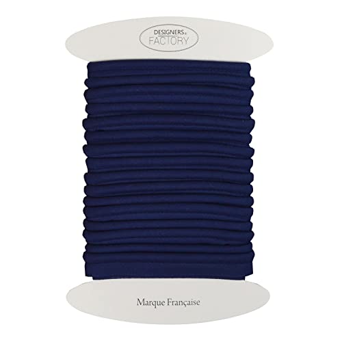 Paspelband Baumwolle grobe Kordel - viele Farben erhältlich - schöne Qualität - Paspelband aus Baumwolle mit einem Breiten Kordelzug: 5mm Durchmesser 5 Meter Packungen. (Navy Blau) von designers-factory