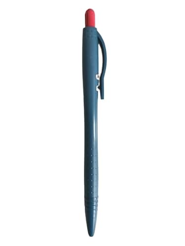 Detektierbarer Kugelschreiber mit einziehbarer Mine und Clip, metal- und x-ray detectable ballpen (Tintenfarbe rot) von detektierbar.de