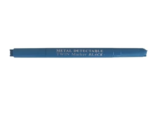 Detektierbarer Twinmarker, 2in1 Twin Marker, Permanentmarker, HACCP- und IFS-Konform, Schriftstärke dick/dünn, Farbe: schwarz von detektierbar.de