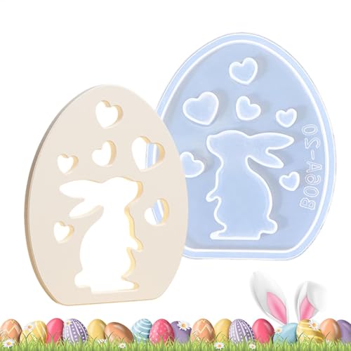 Silikonformen Gießformen Ostern, Ostern Silikonformen - Hohl Egg Rabbit Cement Form, Osterei Gipsformen Zum Gießen Osternhase Epoxidharz Formen Giessformen Silikon Ostern Für Handwerk von dewdat