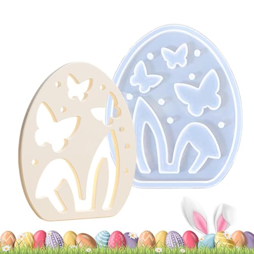 Silikonformen Gießformen Ostern, Ostern Silikonformen - Hohl Egg Rabbit Cement Form, Osterei Gipsformen Zum Gießen Osternhase Epoxidharz Formen Giessformen Silikon Ostern Für Handwerk von dewdat