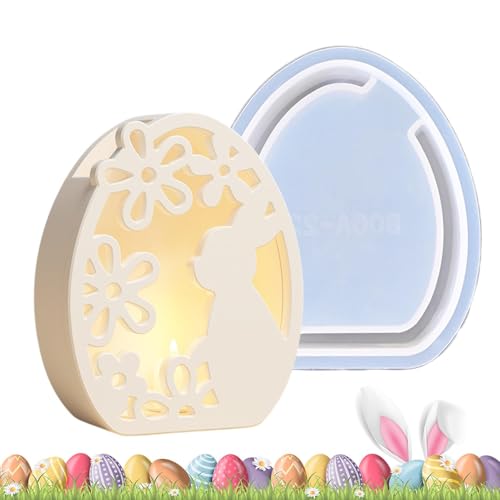 Silikonformen Gießformen Ostern, Ostern Silikonformen - Hohl Egg Rabbit Cement Form, Osterei Gipsformen Zum Gießen Osternhase Epoxidharz Formen Giessformen Silikon Ostern Für Handwerk von dewdat