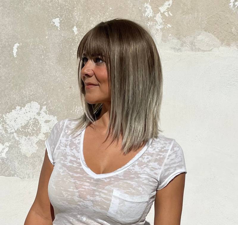 Perücken Kurze Ombre Blonde Gerade Perücke Mit Dunklen Wurzeln Hitzebeständig, Spitze Natürliche Haar Onkologie Perücken, Promi Erschwinglich von diamondmansionwigs