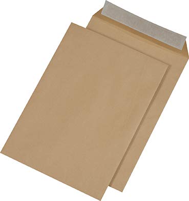 1000 Versandtaschen, haftklebend, DIN C4, 229 x 324 mm, 90 g, ohne Fenster braun dimapax von dimapax